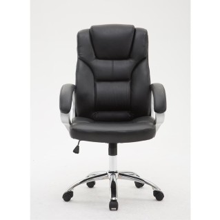 Sillón de oficina LOPE en piel color negro 2