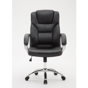 Sillón de oficina LOPE en piel color negro