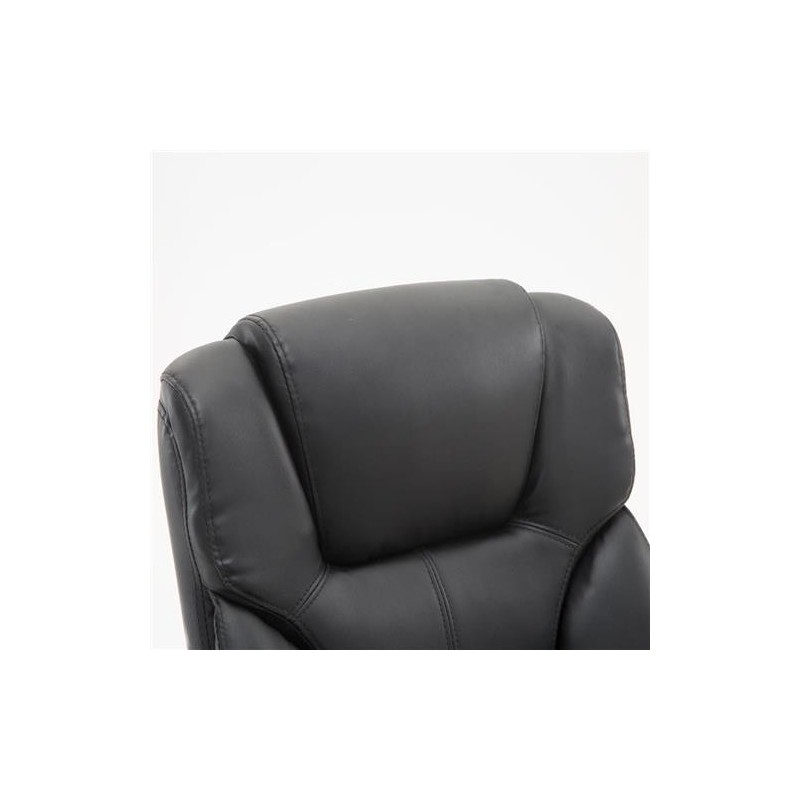 Sillón de oficina LOPE en piel color negro