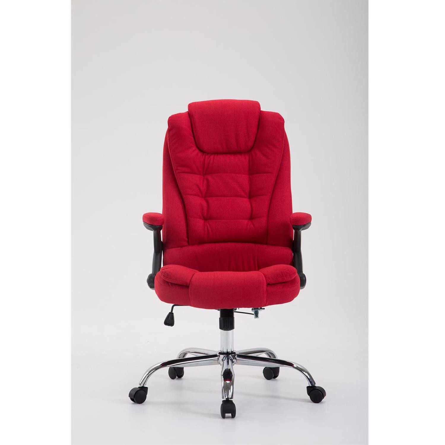 Sillón de Oficina SAN ANTONIO TELA, Gran Acolchado, Resistente hasta 150 kg, en Negro