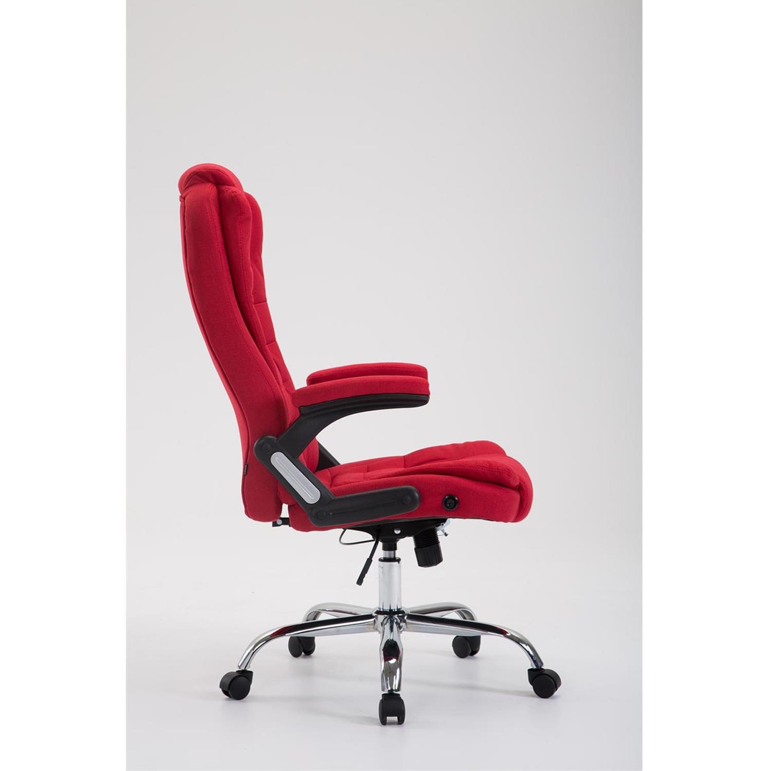 Sillón de Oficina SAN ANTONIO TELA, Gran Acolchado, Resistente hasta 150 kg, en Negro