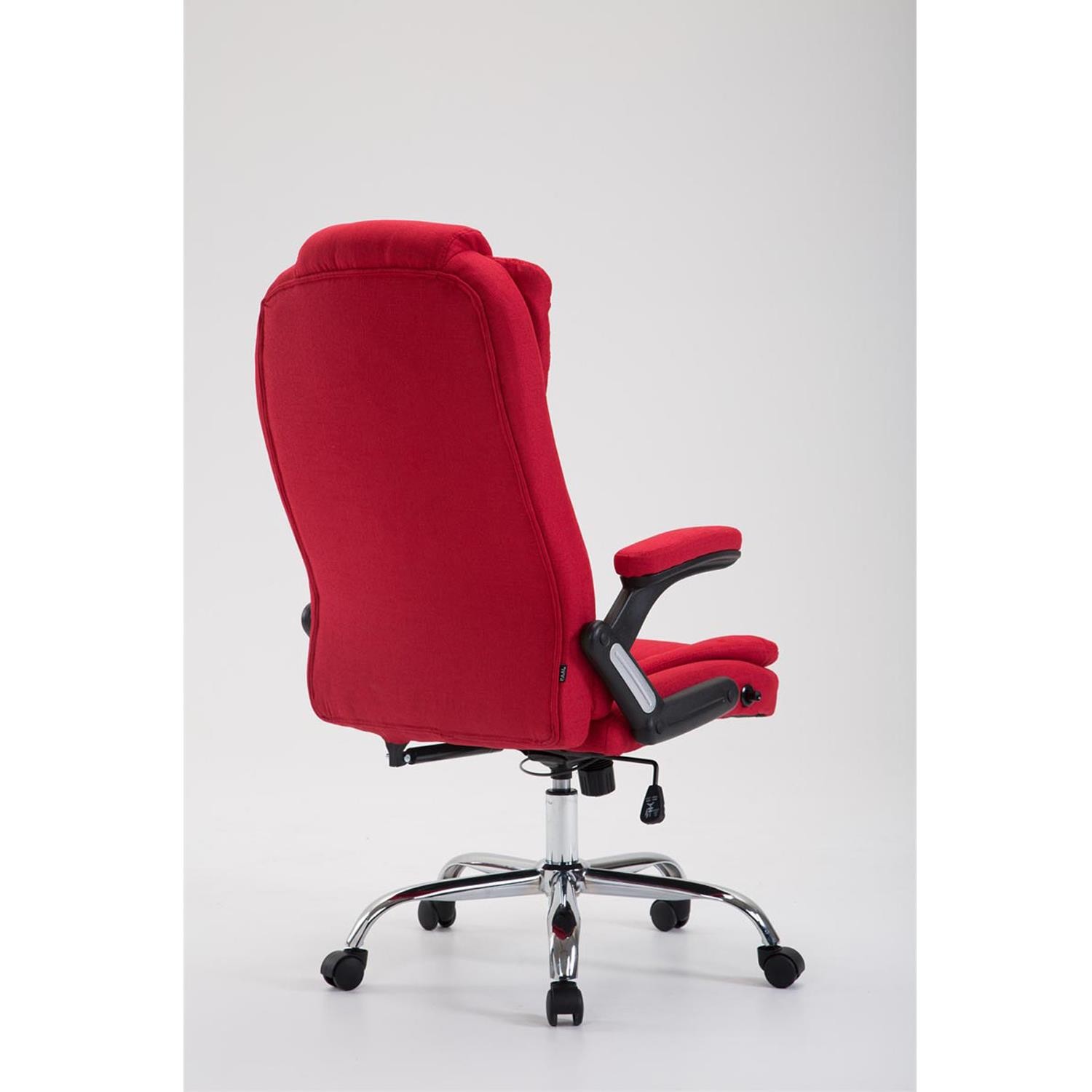 Sillón de Oficina SAN ANTONIO TELA, Gran Acolchado, Resistente hasta 150 kg, en Negro