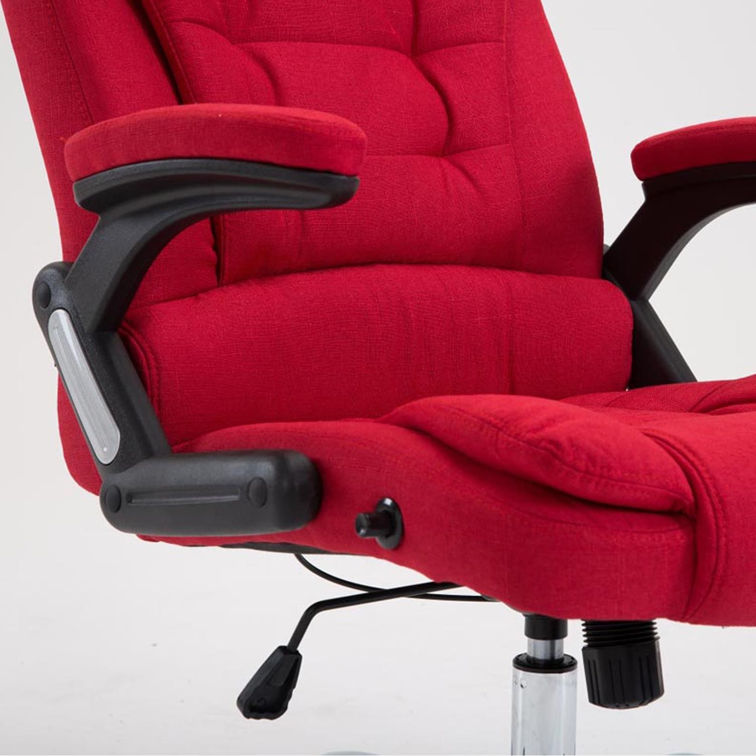 Sillón de Oficina SAN ANTONIO TELA, Gran Acolchado, Resistente hasta 150 kg, en Negro