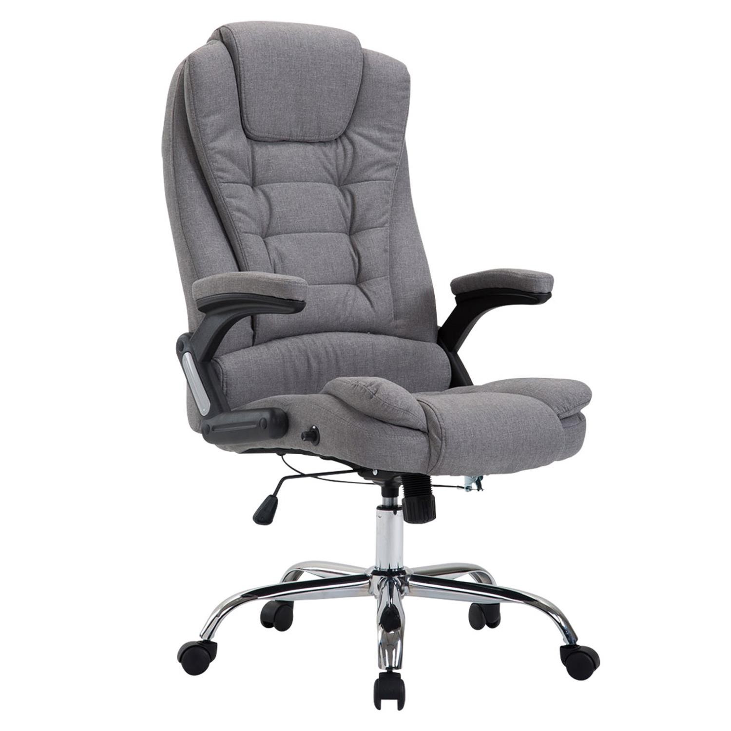 Sillón de Oficina SAN ANTONIO TELA, Gran Acolchado, Resistente hasta 150 kg, en Negro