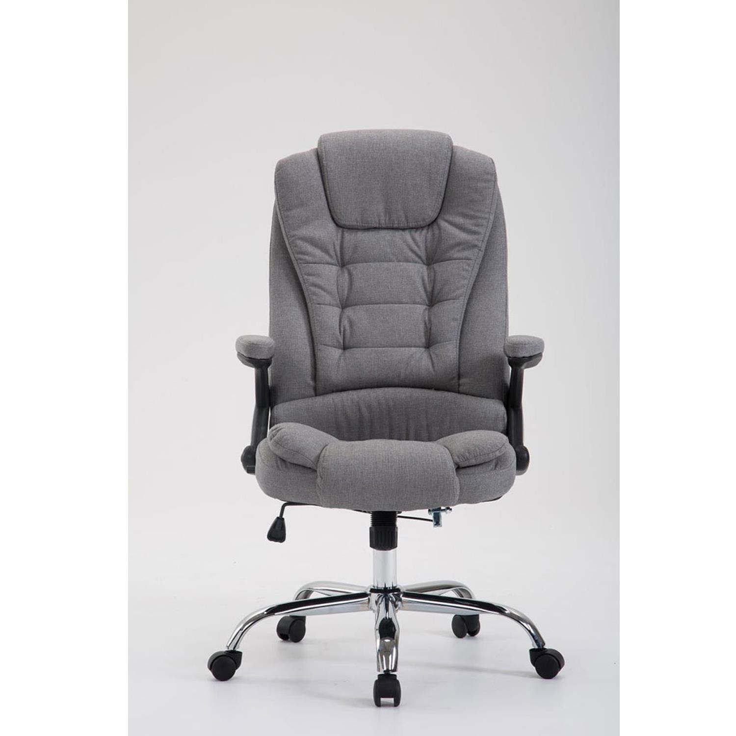 Sillón de Oficina SAN ANTONIO TELA, Gran Acolchado, Resistente hasta 150 kg, en Negro