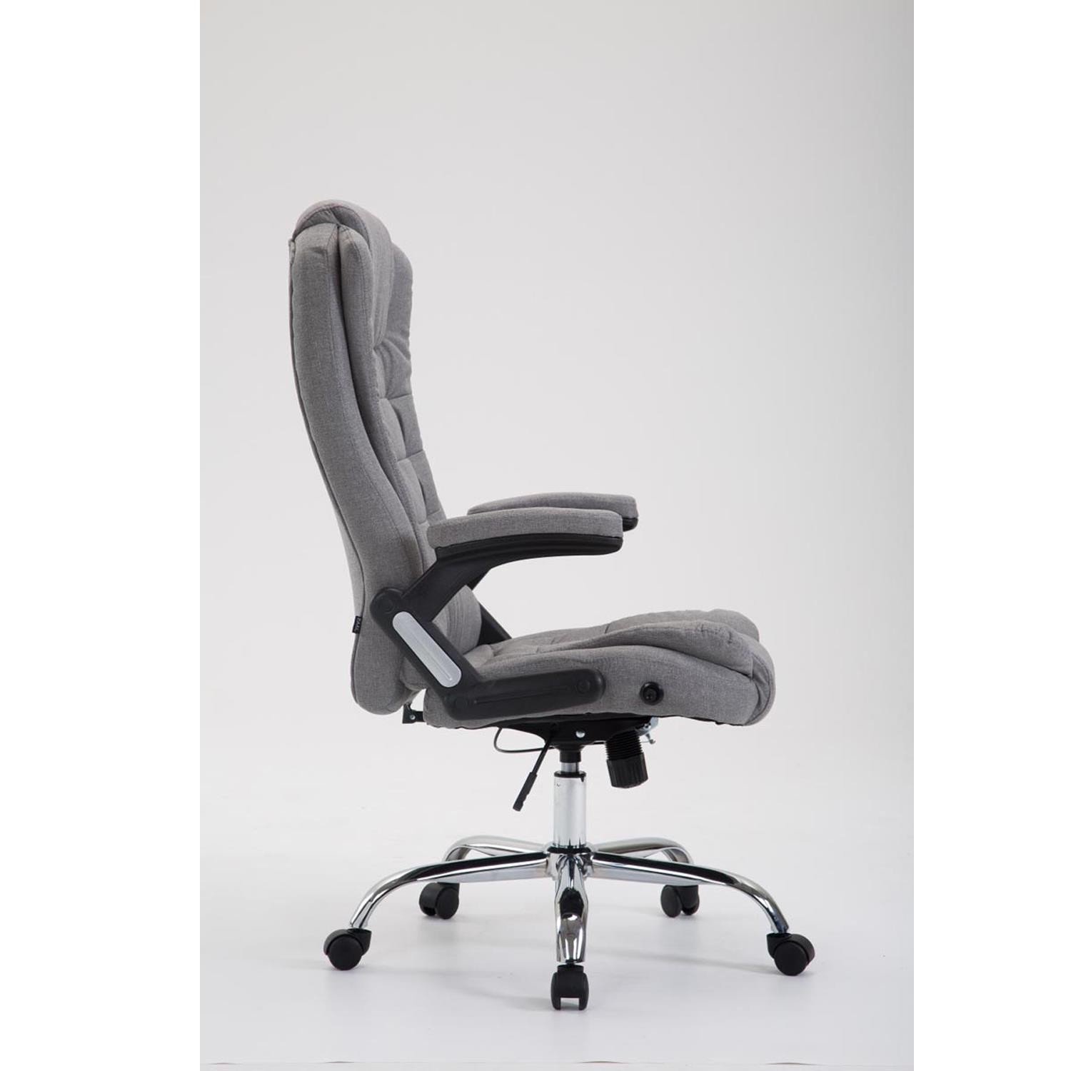 Sillón de Oficina SAN ANTONIO TELA, Gran Acolchado, Resistente hasta 150 kg, en Negro