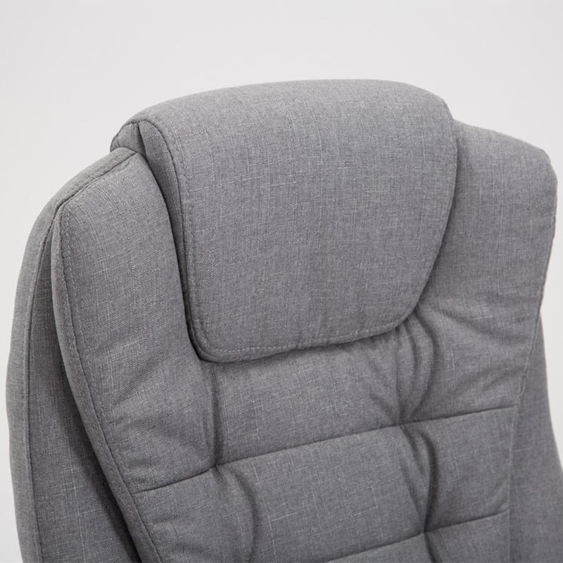 Sillón de Oficina SAN ANTONIO TELA, Gran acolchado, color Negro