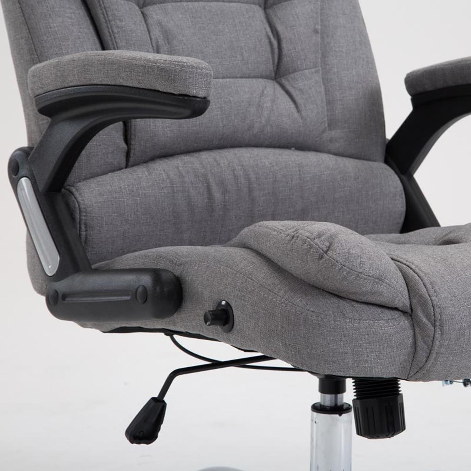 Sillón de Oficina SAN ANTONIO TELA, Gran Acolchado, Resistente hasta 150 kg, en Negro