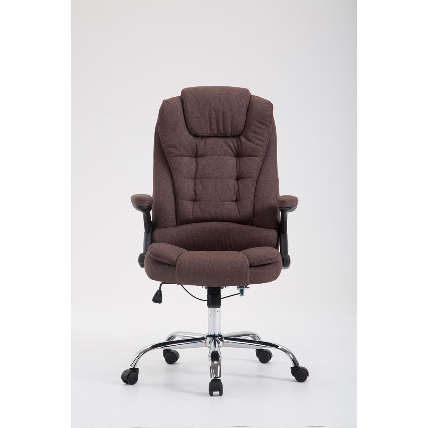 Sillón de Oficina SAN ANTONIO TELA, Gran Acolchado, Resistente hasta 150 kg, en Negro