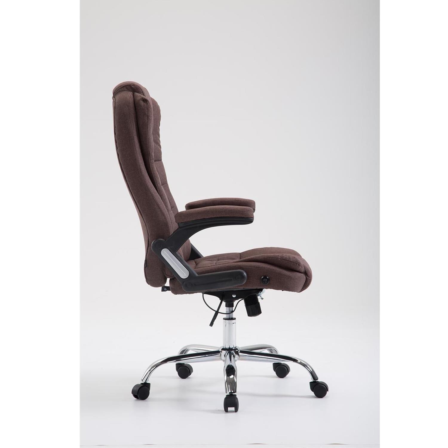 Sillón de Oficina SAN ANTONIO TELA, Gran Acolchado, Resistente hasta 150 kg, en Negro