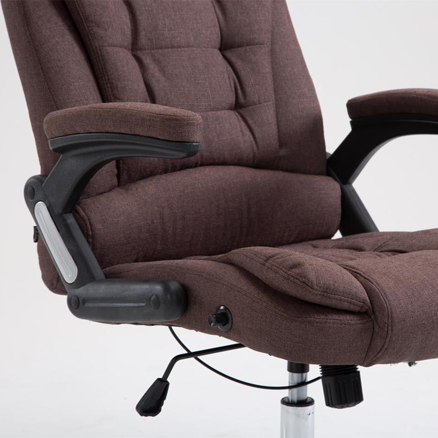 Sillón de Oficina SAN ANTONIO TELA, Gran Acolchado, Resistente hasta 150 kg, en Negro