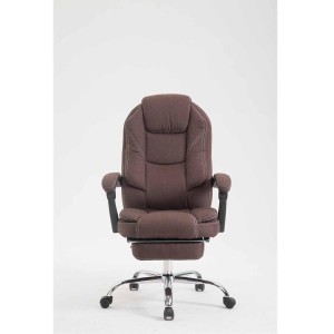 Sillón de Oficina CASTI TELA, Reposapiés Extensible, color Negro