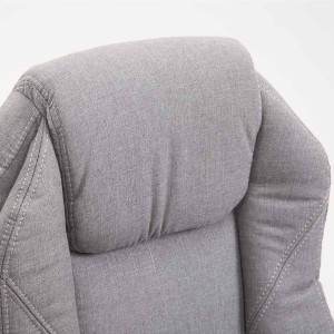 Sillón de Oficina CASTI TELA, Reposapiés Extensible, color Negro
