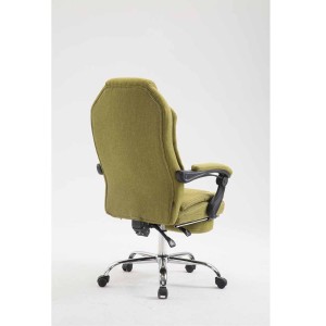 Sillón de Oficina CASTI TELA, Reposapiés Extensible, color Negro