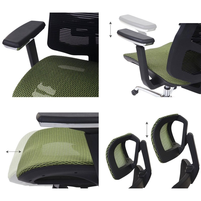 Silla Ergonómica BREND, ajustable, en malla negro
