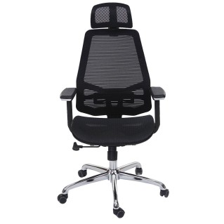 Silla Ergonómica BREND, ajustable, en malla negro 2