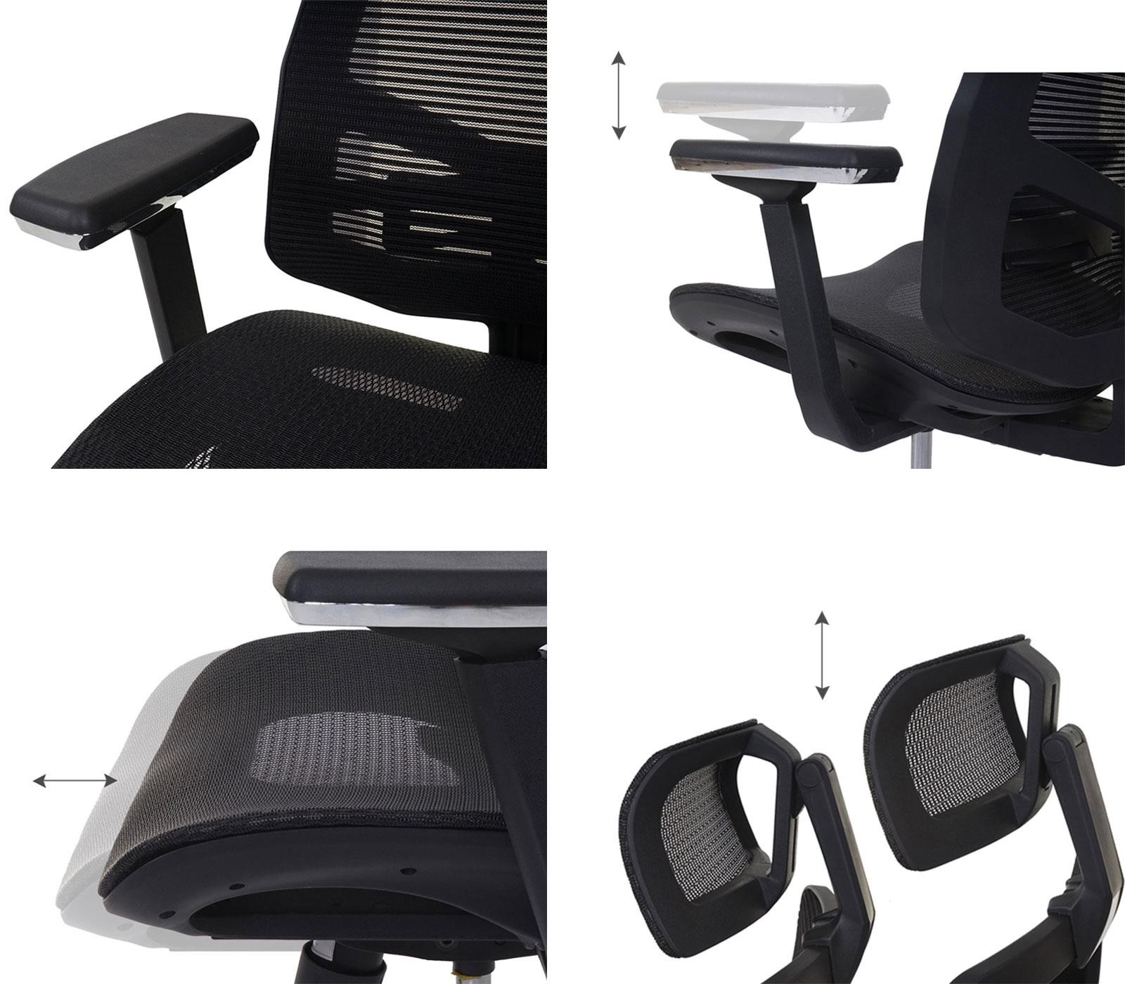 Silla Ergonómica BREND, Soporte Lumbar, Uso 8h, Malla Transpirable Negro