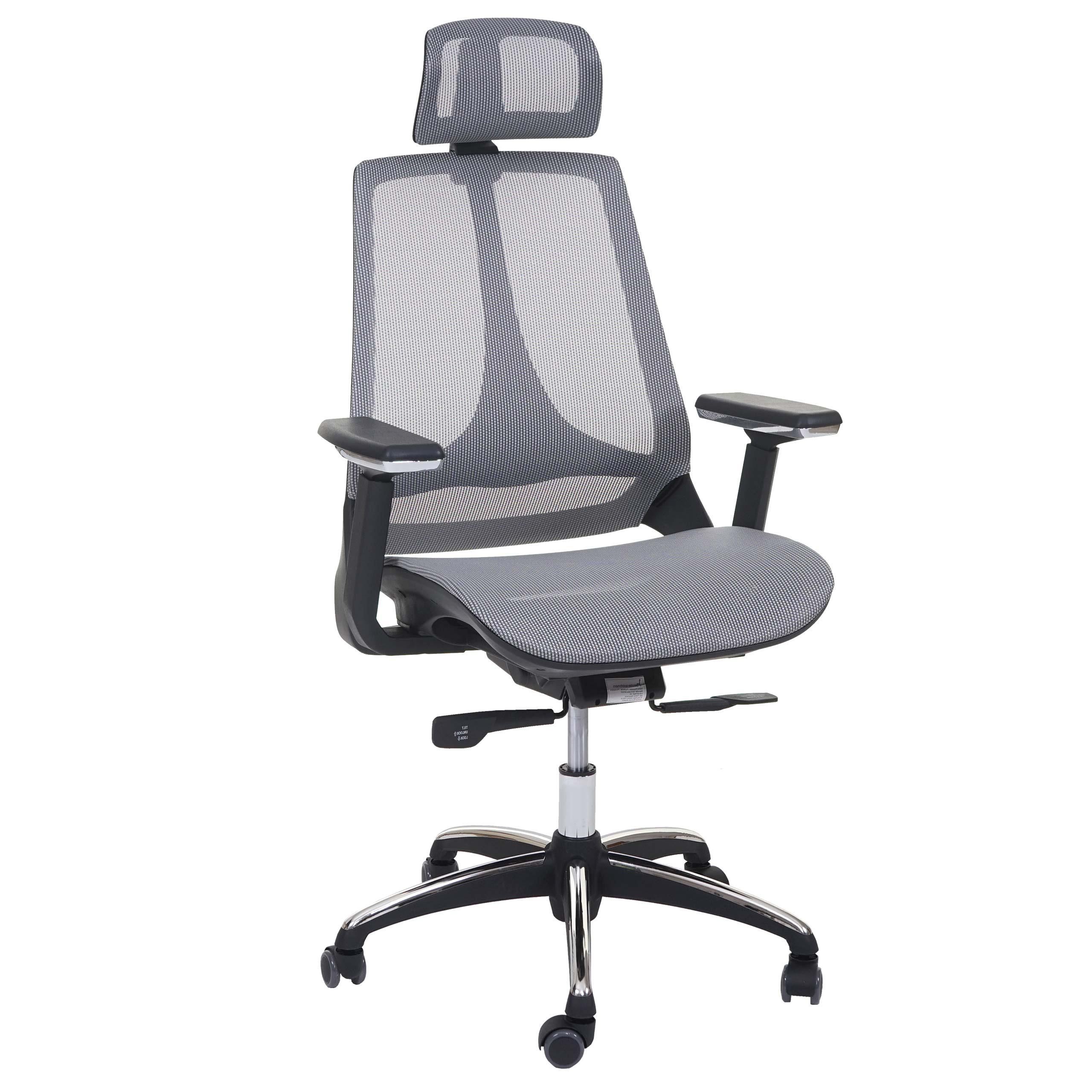 Silla Ergonómica ALAN, Mecanismo Sincronizado, Uso 8 h, En Malla Negro y Gris