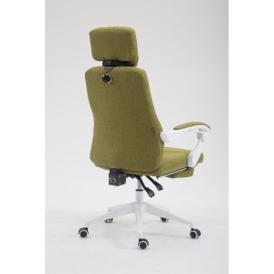 Sillón de Oficina ADRIANO, Reposapiés Extensible, color Negro