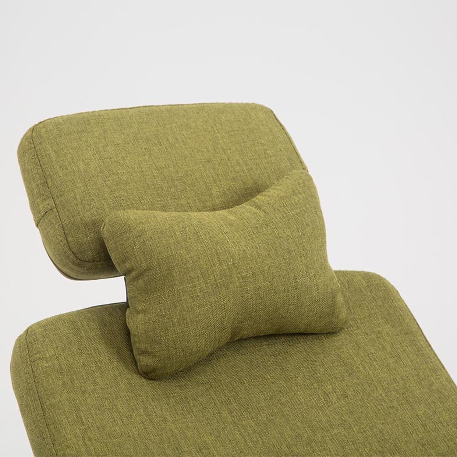 Sillón de Oficina ADRIANO, Reposapiés Extensible, Cojines Lumbar y Cervical, en Tela color Negro