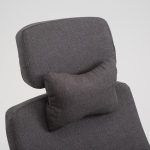 Sillón de Oficina ADRIANO, Reposapiés Extensible, color Negro