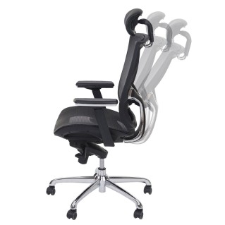 Silla Ergonómica TEIDE, ajustable, en malla negro 2