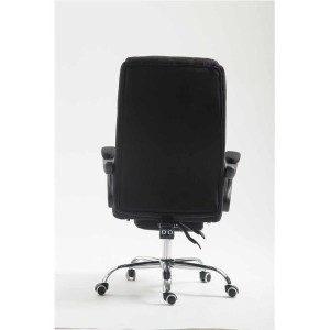 Sillón de Oficina BENETY TELA, Reposapiés Extensible, color Negro