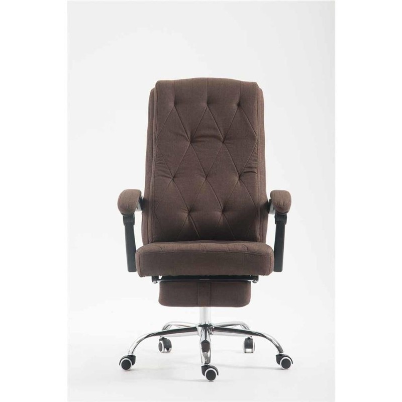 Sillón de Oficina BENETY TELA, Reposapiés Extensible, color Negro