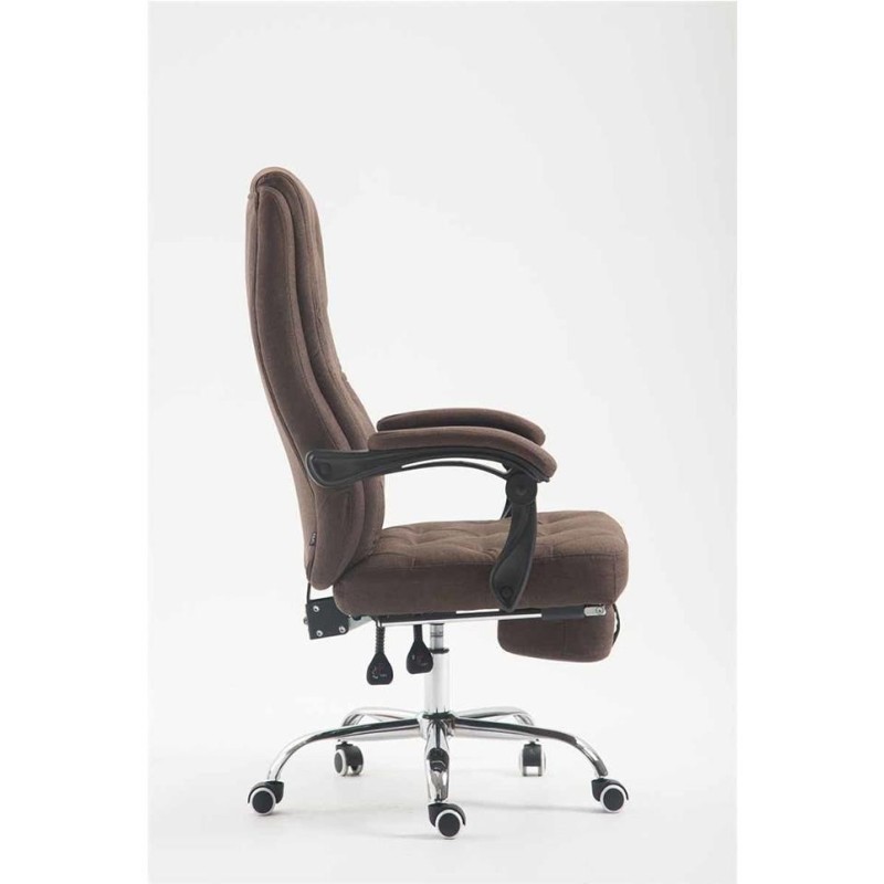 Sillón de Oficina BENETY TELA, Reposapiés Extensible, color Negro