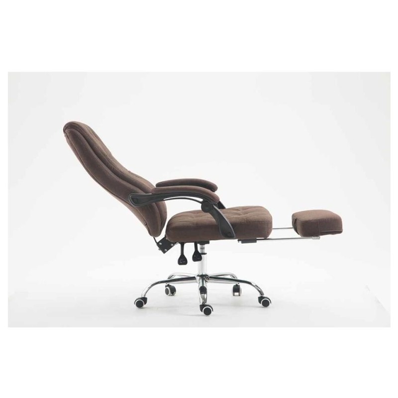 Sillón de Oficina BENETY TELA, Reposapiés Extensible, color Negro