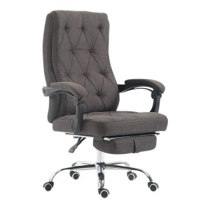 Sillón de Oficina BENETY TELA, Reposapiés Extensible, color Negro