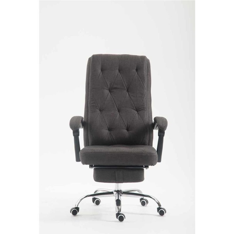 Sillón de Oficina BENETY TELA, Reposapiés Extensible, color Negro