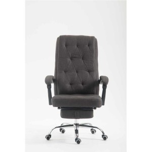 Sillón de Oficina BENETY TELA, Reposapiés Extensible, color Negro