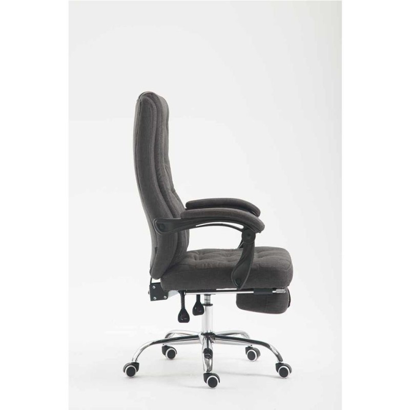 Sillón de Oficina BENETY TELA, Reposapiés Extensible, color Negro