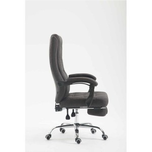 Sillón de Oficina BENETY TELA, Reposapiés Extensible, color Negro