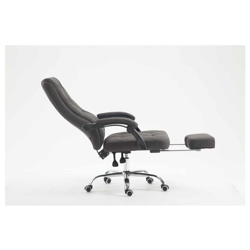 Sillón de Oficina BENETY TELA, Reposapiés Extensible, color Negro