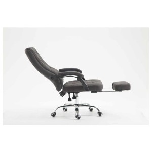 Sillón de Oficina BENETY TELA, Reposapiés Extensible, color Negro