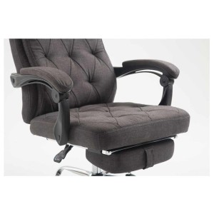 Sillón de Oficina BENETY TELA, Reposapiés Extensible, color Negro