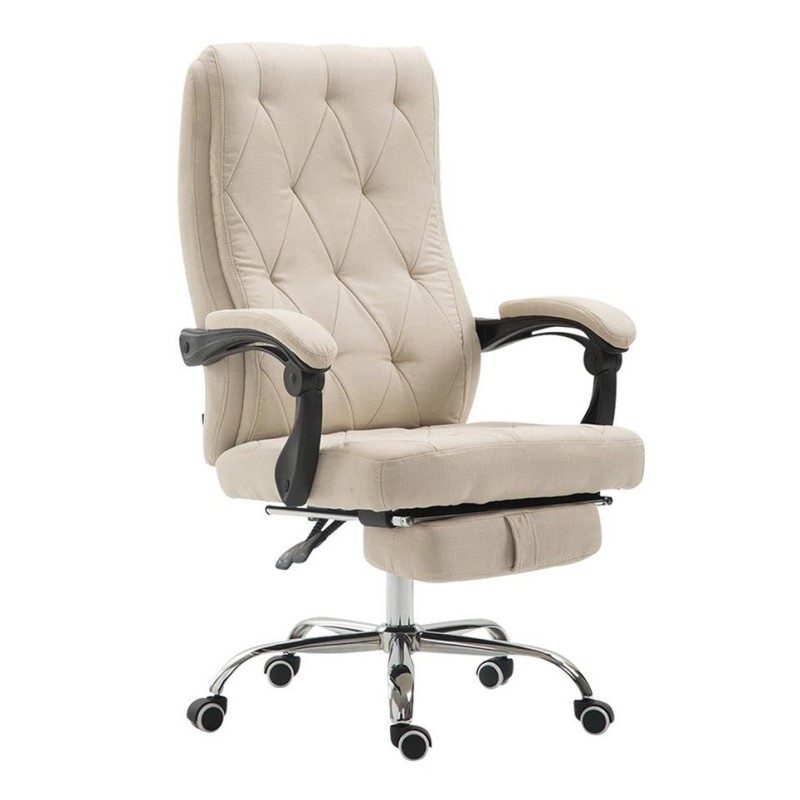 Sillón de Oficina BENETY TELA, Reposapiés Extensible, color Negro