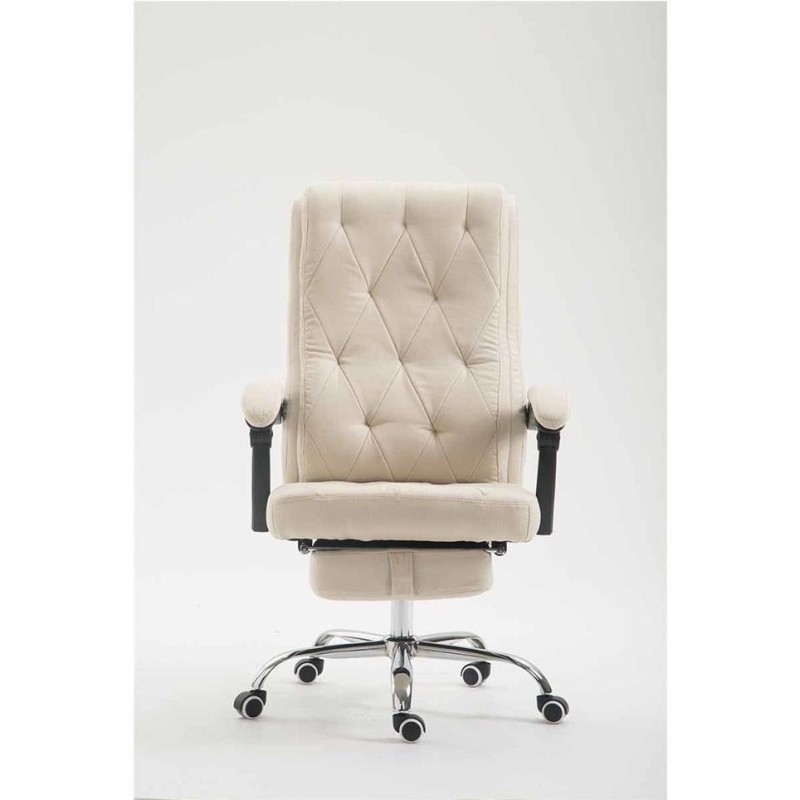 Sillón de Oficina BENETY TELA, Reposapiés Extensible, color Negro