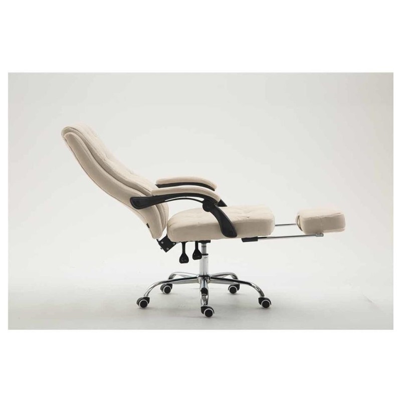 Sillón de Oficina BENETY TELA, Reposapiés Extensible, color Negro