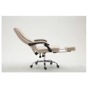 Sillón de Oficina BENETY TELA, Reposapiés Extensible, color Negro