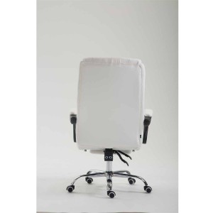 Sillón de Oficina BENETY, Reposapiés Extensible, en Piel color Negro