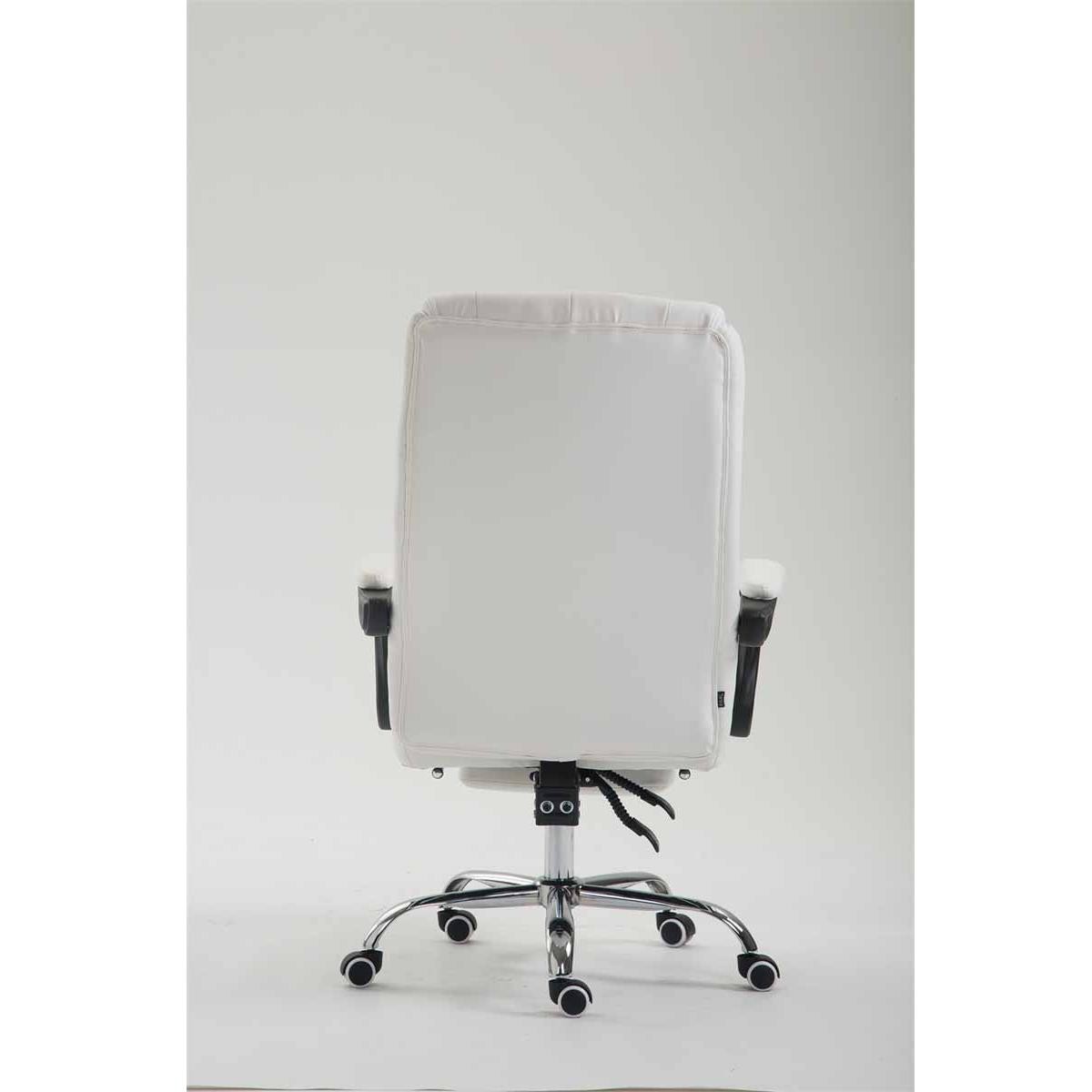 Sillón de Oficina BENETY, Reposapiés Extensible, Gran Acolchado, en Piel color Negro
