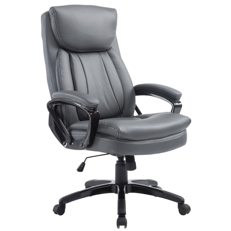 Sillón de Oficina TOMPA, Resistente hasta 150 kg, Gran acolchado, color Negro