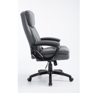 Sillón de Oficina TOMPA, Resistente hasta 150 kg, Gran acolchado, color Negro