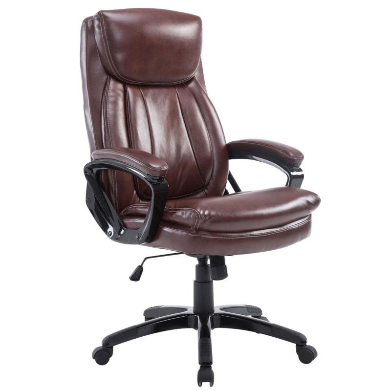 Sillón de Oficina TOMPA, Resistente hasta 150 kg, Gran acolchado, color Negro