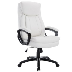 Sillón de Oficina TOMPA, Resistente hasta 150 kg, Gran acolchado, color Negro