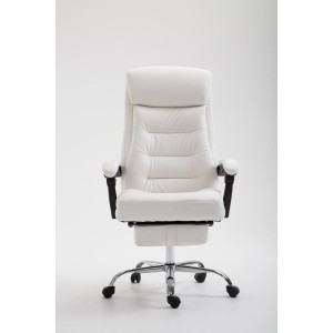 Silla de oficina ARGO, cuero sintético y con reposapiés, color negro