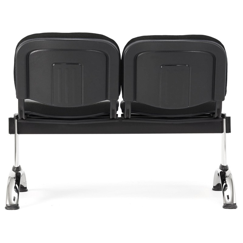Bancada para recepción 2 asientos MOBY BASE, tela negra